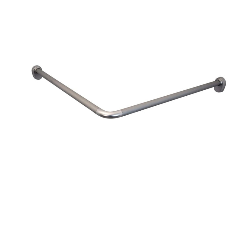 Symple Stuff Ridder Corner Shower Curtain Rod 90 x 90 x 2.5cm Wayfair